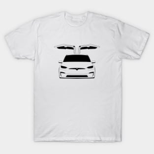 Tesla Model X Grill Black Outline T-Shirt